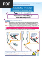 Precautions in Handling of Three-Way Stopcocks: No. 48 January 2016