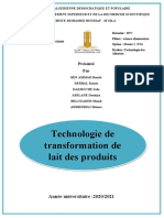 Technologie de Transformation Des Produits Laitieres