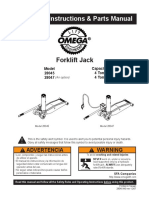 Operating Instructions & Parts Manual: Forklift Jack