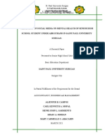 Grade 11 Abm The Effect of Social Media On Mental Health of Senior High School Student Under Abm Students in Spus