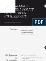 Performance Appraisal Policy of The Maldives Civil Service