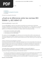 ¿Cuál Es La Diferencia Entre Las Normas IEC 60898-1 y IEC 60947-2