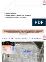 Refining: Outline Refinery Processes Refining Markets: Capacity, Cost, Investment Optimization of Refinery Operations