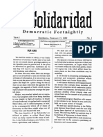 La Solidaridad: Democratic Fortnightly