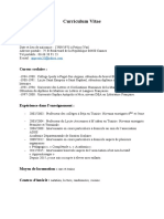 CV Intervenante en Cours Particuliers