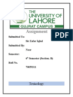 Assignment: Toxicology