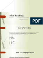 Back Patching CC Presentation