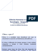 O Clima No Cotidiano Das Pessoas