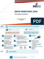 Pobreza Monetaria 2020, INEI