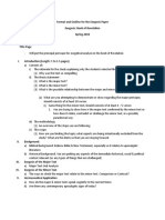 Format and Outline For The Exegesis Paper Revelation Spring 2016 (Revised)