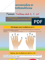 Clase Tablas de Multiplicar 5, 7, 10