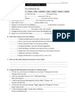 Worksheet 1: Chapters 1-10: A. Complete Each Sentence With A Word From The Box