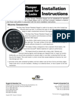 Installation Instructions: Easy View/Tamper Resistant Keypad For Comptronic Locks