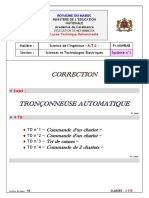 1 Tronconneuse Automatique Grafcet Organigramme Systeme Minimum Corrige