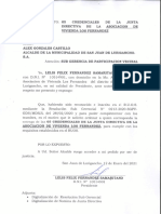 Solicito Credenciales de Junta Directiva