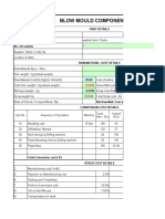 Blow Mould Component Cost Estimation