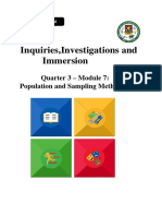 Population and Sampling Methods