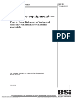 Pressure Equipment - : Part 4: Establishment of Technical Delivery Conditions For Metallic Materials