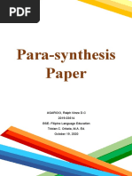 Para-Synthesis Paper