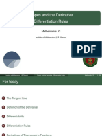 The Derivative and Differentiation Rules