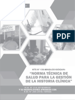 Norma Tecnica de Salud para La Gestion de La Historia Clinica