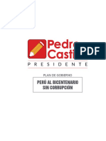 Plan Al Bicentenario - Sin Corrupción - Pedro Castillo