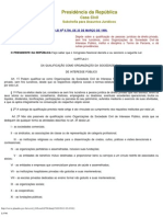 L9790 Qualificação de Pessoas Jurídicas de Direito Privado, Sem Fins Lucrativos