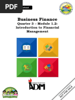 Businessfinance12 q3 Mod1.2 Introduction To Financial Management