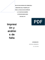 Impeccion y Analisis de Falla Modos y Efectos de Falla