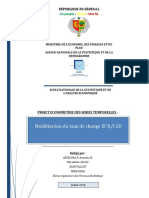 Modelisation Taux de Change EUR USD