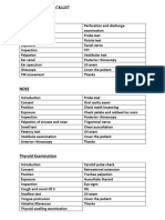 ENT SHORT Cases Checklist Old