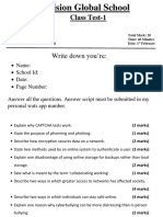 Vision Global School: Class Test-1