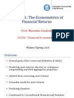 Prof. Massimo Guidolin: 20192 - Financial Econometrics