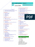 Machinery Lubrication - Level 1: Course Outline