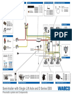 Semi-Trailer With Single Lift Axle and D Series EBS: Pneumatic System and Components