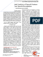 An Experimental Analysis of Speech Features For Tone Speech Recognition