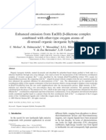 Enhanced Emission From Eu (III) B-Diketone Complex Combined With Ether-Type Oxygen Atoms of Di-Ureasil Organic-Inorganic Hybrids