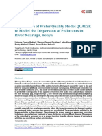 Application of Water Quality Model QUAL2K To Model The Dispersion of Pullutants in River Ndarug, Kenya