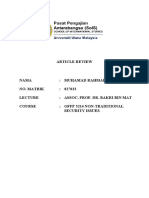 ARTICLE REVIEW Displaced Rohingya and Concern For Non-Traditional Security Risks in Thailand