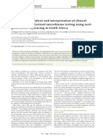 Statement On Analysis and Interpretation of Clinical Human Gastrointestinal Microbiome Testing Using Nextgeneration Sequencing in South Africa