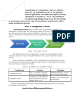 What Is Management Science?: Management Science (MS) Known To Some As Quantitative Analysis (QA)