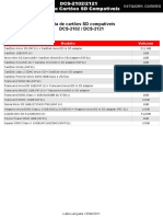 DCS 2121 - Lista Cartoes SD Compativeis DCS2102-2121