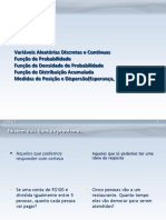 Estatistica Variaveis Aleatorias e Distribuicoes de Probabilidades