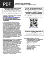 M2 Module 6 Newsletter Similarity and Right Triangle Trig