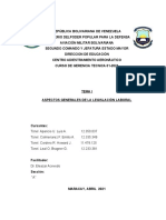 Aspectos Basicos de La Legislacion Laboral