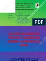 Acción de Agentes Físicos y Químicos Sobre La Partícula Viral