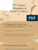 19 Century Philippines As Rizal's Context: Group 1