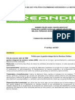 Actividad Evaluativa. Eje 1. Gestión Ambiental de Residuos y Salud Ambiental