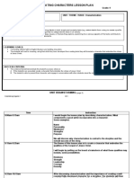 Creating Characters Lesson Plan: Teacher Candidate: Sabrina Otello Grade: 9