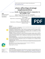 2016 Bader Yousef Obeidat Factors Affecting Strategy Implementation